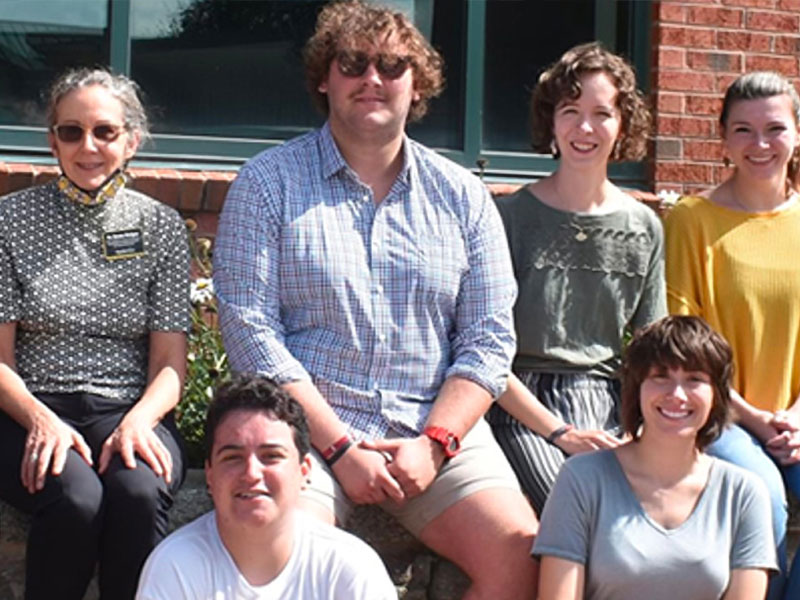 Graduate students sitting together