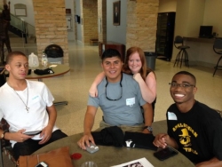 Students in the College of Education Rotunda